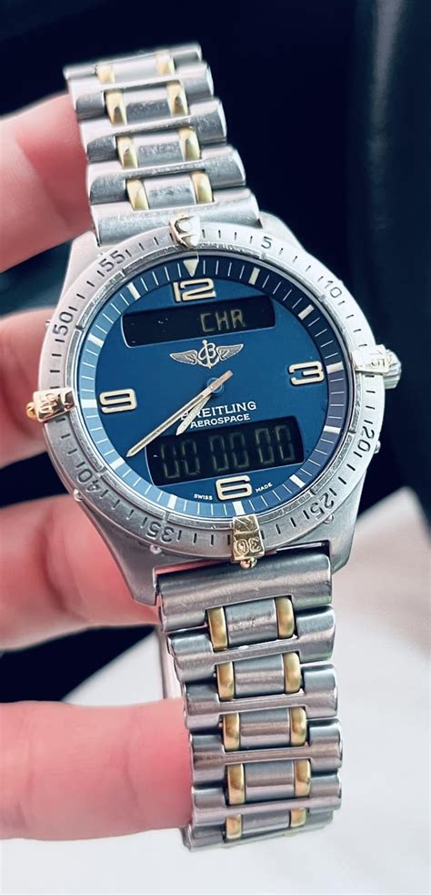 breitling aerospace f65062 review|Breitling aerospace bicolor bracelet.